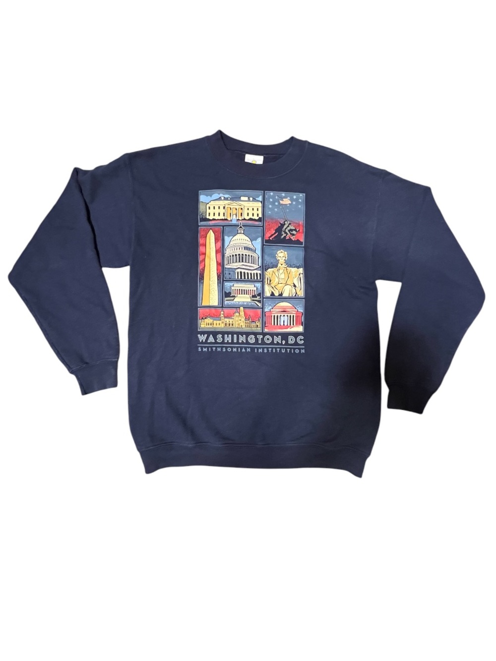 Washington, D.C. Landmark Crewneck Sweatshirt - Navy